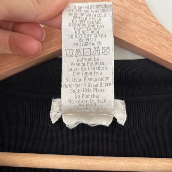 Vintage Designers Originals Black Long Sleeve Button Up Cardigan Top with Collar - Picture 4 of 4